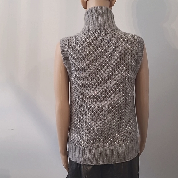 William Sharp 100% Cashmere Swarovski Crystal sweater vest - Picture 4 of 11